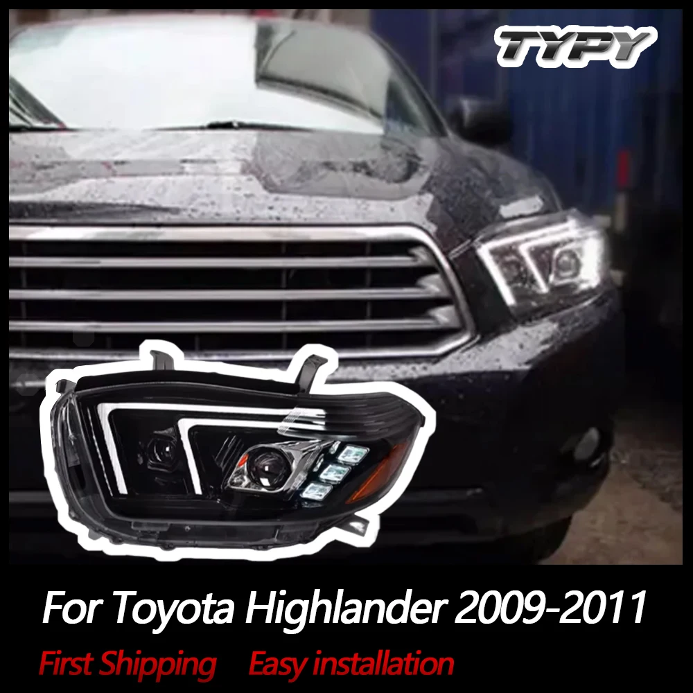 

TYPY Car Headlights For Toyota Highlander 2009-2011 LED Car Lamps Daytime Running Lights Dynamic Turn Signals