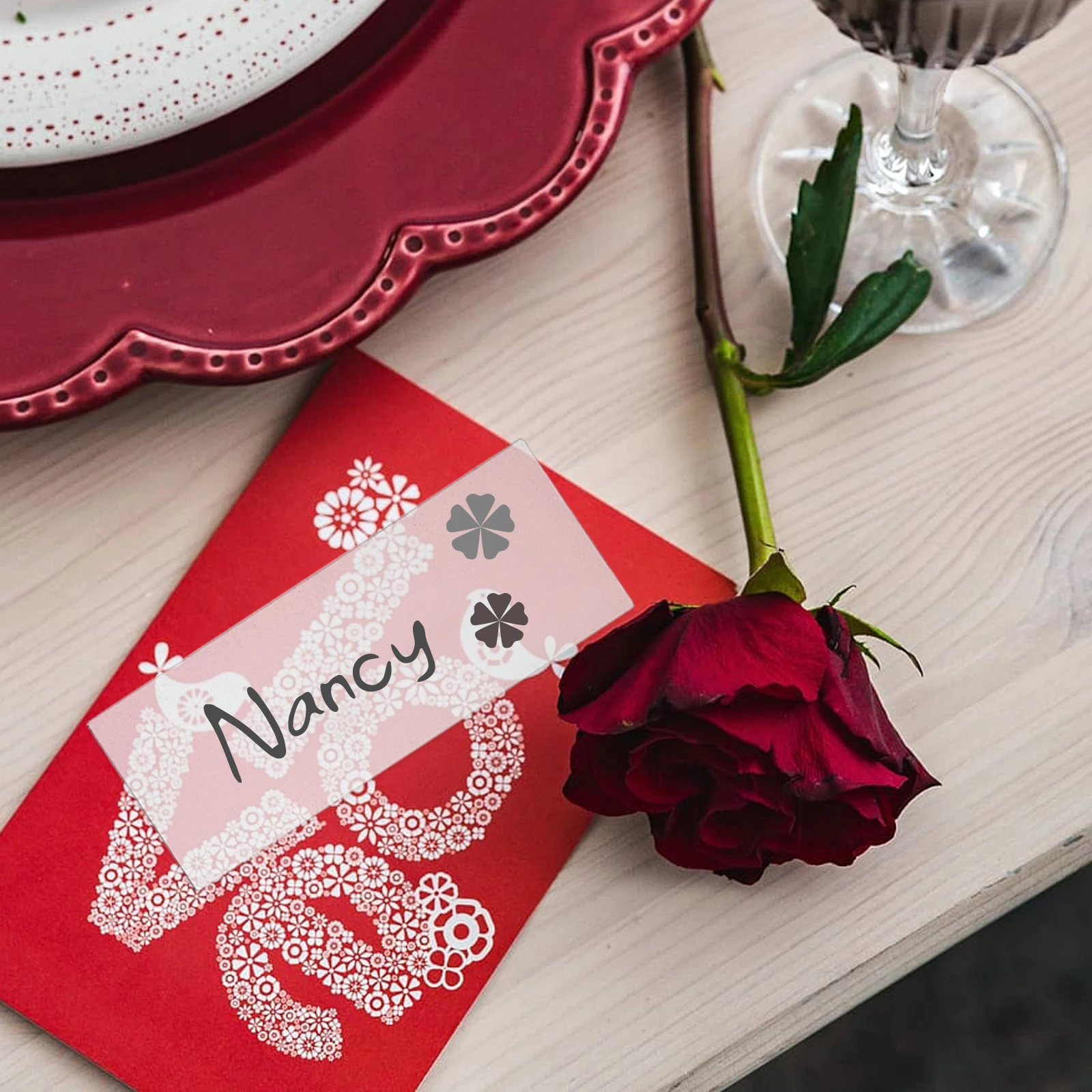 

25 Pcs Digital Seat Cards Blank Place Name Plate Wedding Nameplates for Wedding Birthday Table Setting Seating Arrangement