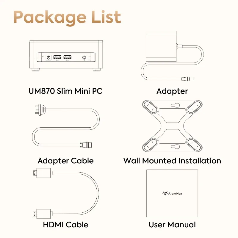 MINISFORUM UM870 Slim Ryzen 7 8745H Мини-ПК с окнами 11 Pro DDR5 5600 МГц Wi-Fi6E Трехдисплей HDMI2.1 Настольный игровой компьютер