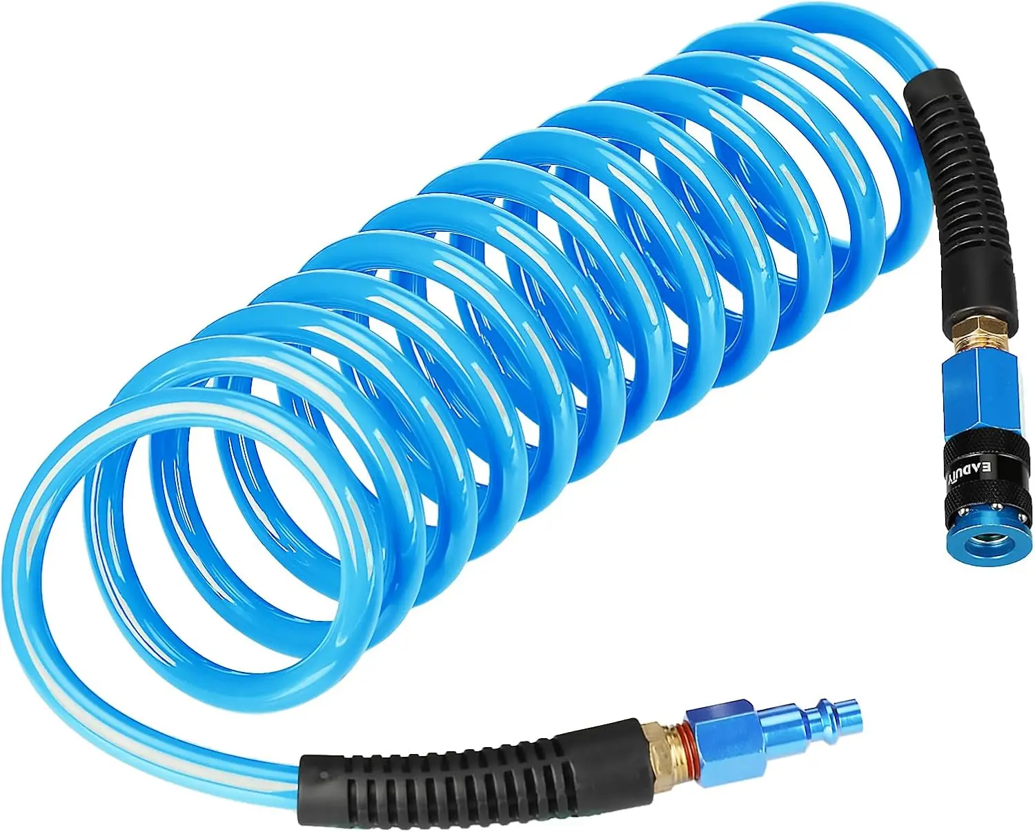 

Flexible 1/4 in x 10 ft Recoil Air Hose with Quick Coupler, Lightweight and Durable for Compressors