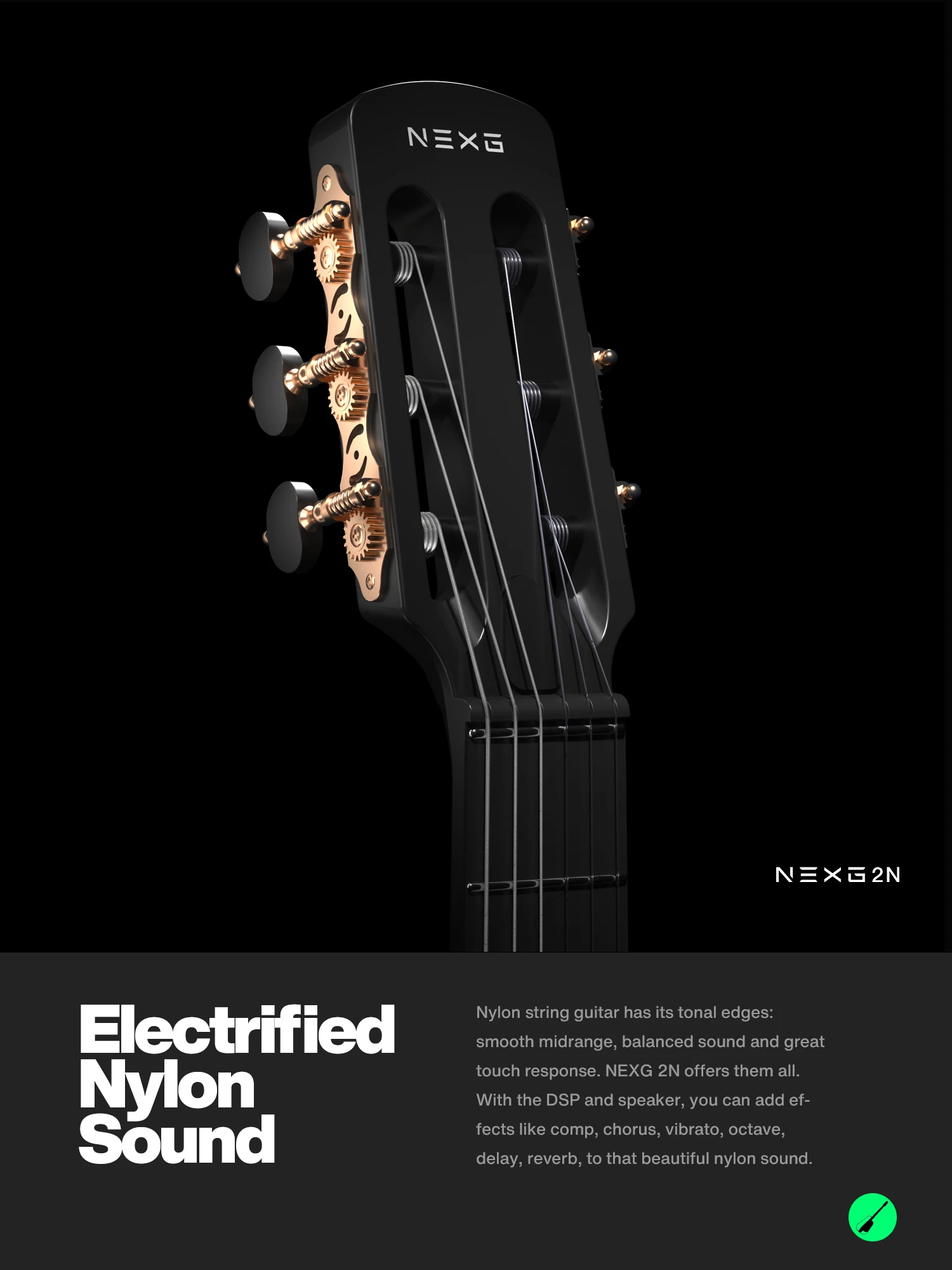 Enya Carbon Fiber Classical Nylon String Travel Guitar NEXG 2N Smart 50W Wireless Unisex
