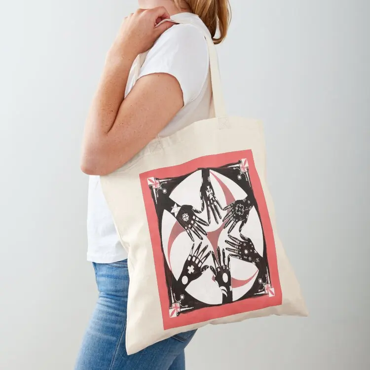 Ryukyu Hajichi Historical Womens' Traditional Tattoo from Okinawa Japan with Okinawan Hidari-Gomen Tote Bag