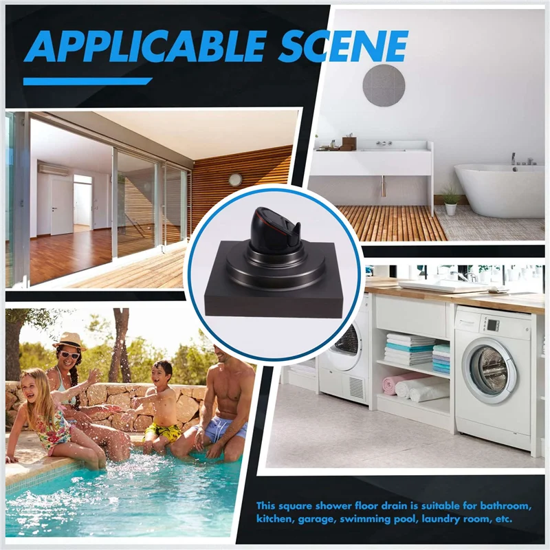 

ABMR-Слив для ванной комнаты Слив для пола большой объем Крышка для слива пола в ванне Инкрустированная плитка Дезодорант Слив в пол D