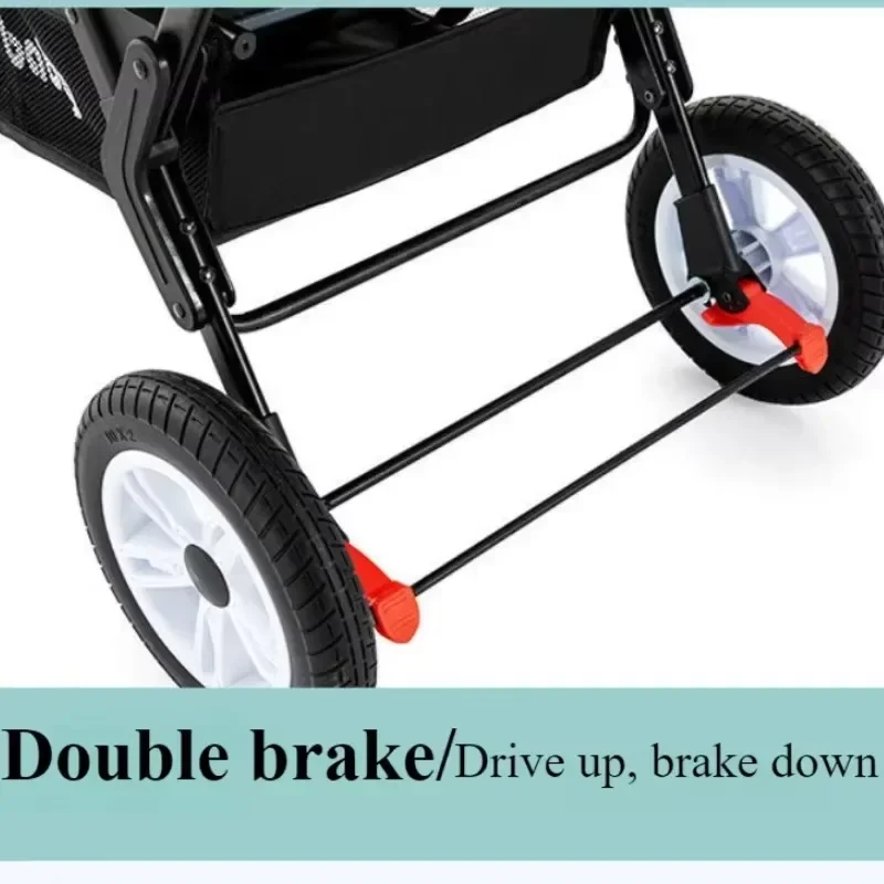 รถเข็นเด็กแบบคู่ พับได้ ทัศนวิสัยกว้าง น้ำหนักเบา อัตราส่วนคุณภาพต่อราคาสูง