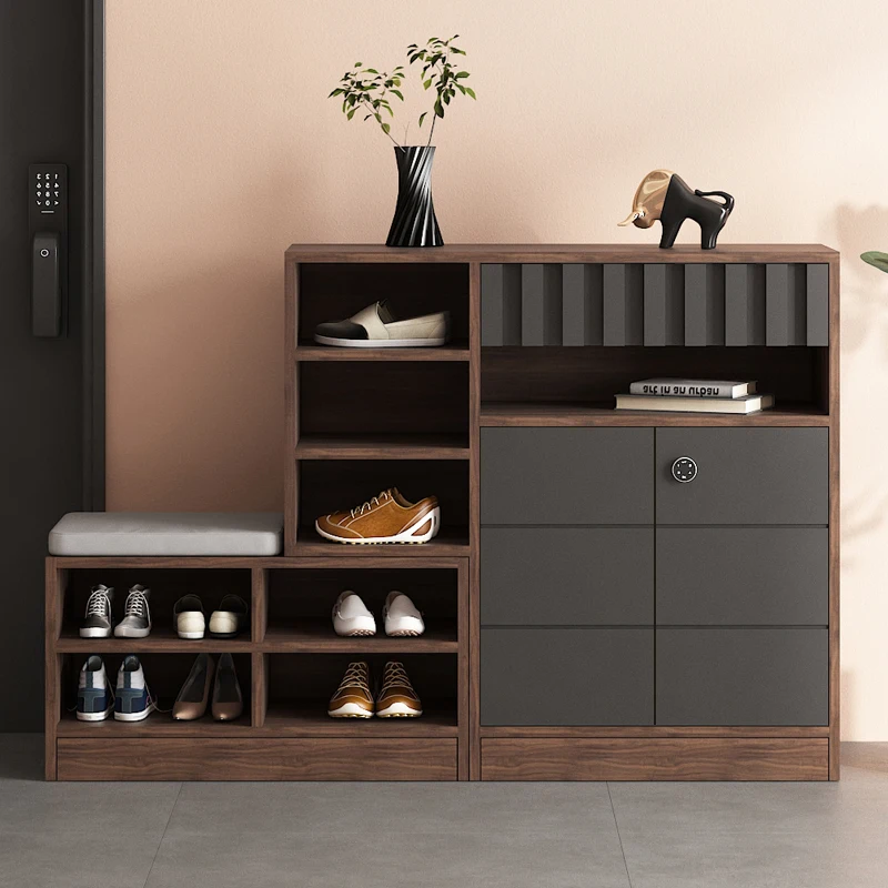 

Solid wood shoe cabinet, new storage and shoe change in the corridor outside the door of the household entrance