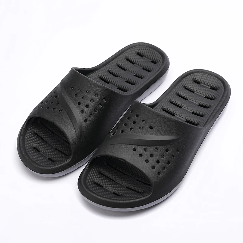 Men Bathroom Slippers Bathroom Anti-slip Shoes Home Leaky Slipper Pool Beach Sandal Beach EVA Soft Sole Slide Big Size Flip Flop