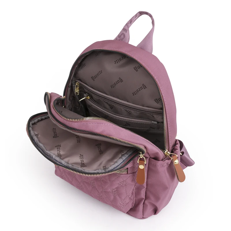 Zaino con ricamo floreale di moda borsa da scuola per studenti da viaggio di grande capacità da donna impermeabile Oxford Bagpack per ragazze