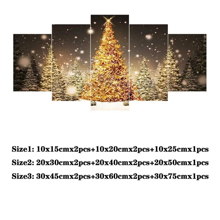 Ever Moment Diamond Painting Christmas Tree Full Square Resin Drill Multi-picture Diamond Display Wall Art For Giving 1M005