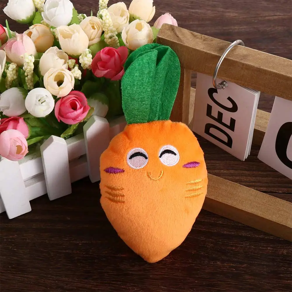 New Funny Vegetable Sound Carrots Plush Squeaky Dog Toys Pet Supplies Chew Squeaker