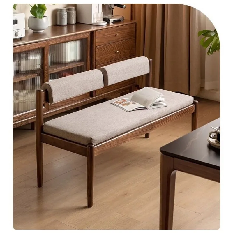 

Solid wood bench, soft bag back bench, bedside bench