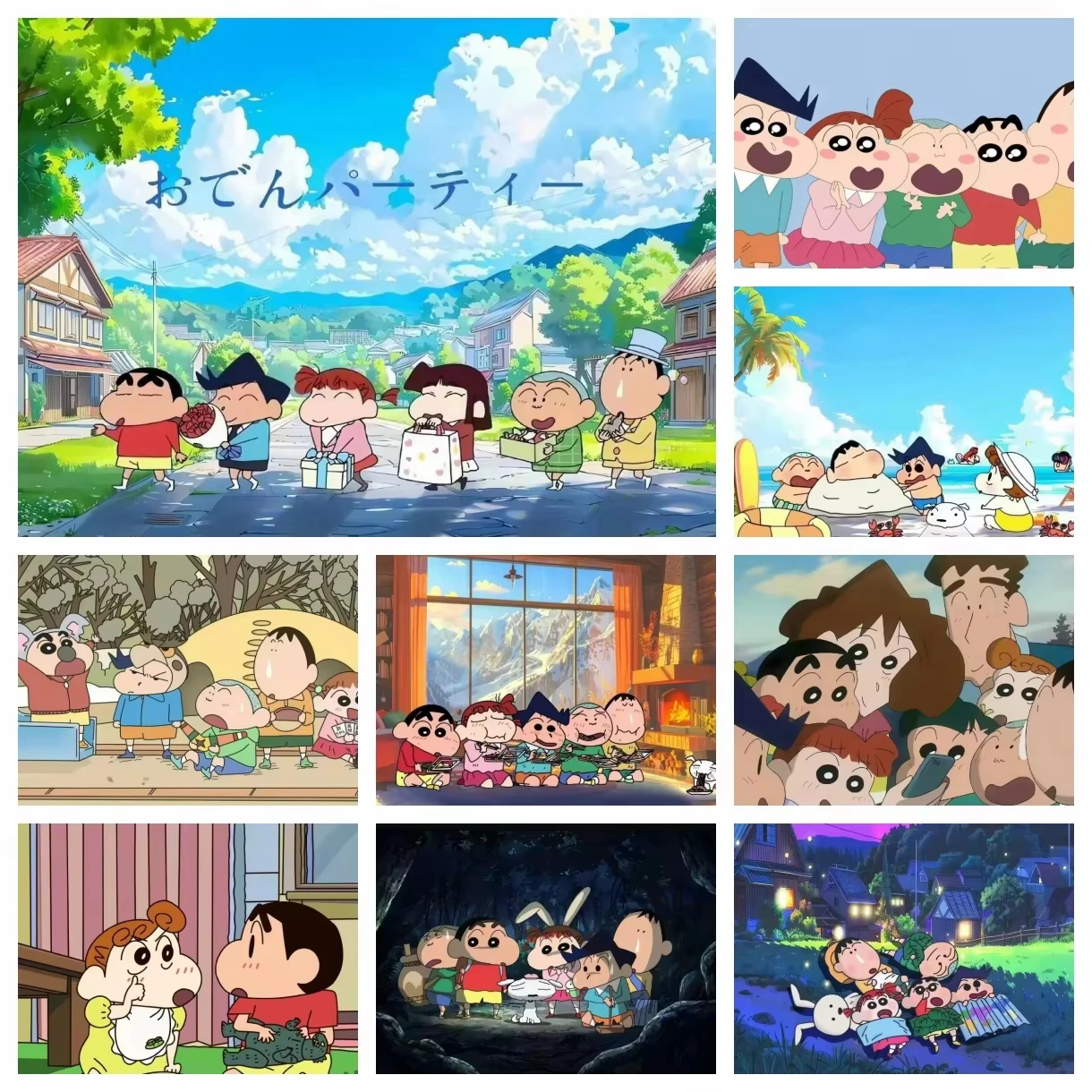 Kit de Pintura al Óleo DIY, Crayon Shin Chan, Personaje de Anime, Pintura por Números, Lienzo, Arte de Pared para el Hogar, Regalo