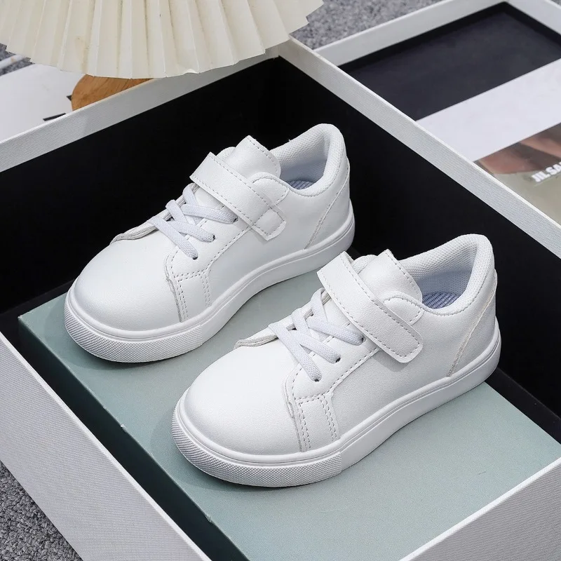 

Children's White Casual Sneakers Fashion Versatile Sports Breathable Spring Autumn Soft Anti-Slip Sneakers Comfortable Footwear