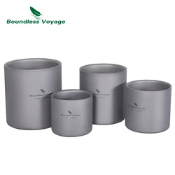 Outdoor Camp Titanium Double Wall Cup 450ml Teacups 120ml Mini Cup 180ml Coffee Mug 300ml Camping Tableware Boundless Voyage