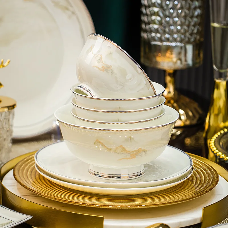 

DIY 1 шт. Высококачественные тарелки с большой чашей Цзиндэчжэнь, бесплатная комбинированная посуда