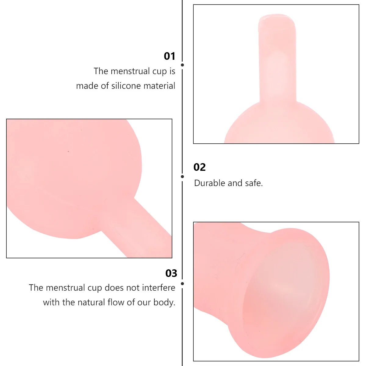 S Size Orange Silicone Menstrual Cup Soft Flexible Leakproof Reusable Period Collector Ideal for Home Travel Work Women