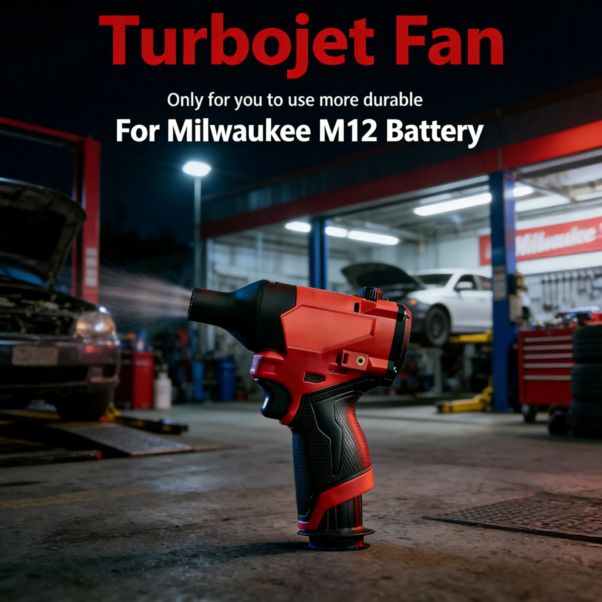 

Portable Violent Duct Turbine Fan, Brushless High Speed Air Blower Compatible with M12 Battery, Cordless Air Duster for Car Clea