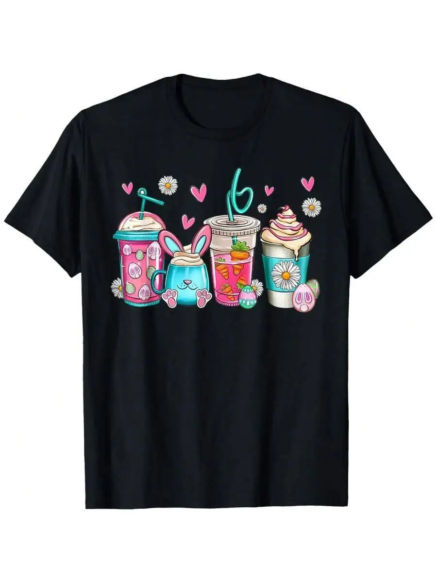Easter Day Funny Printed T Shirt For Women Novelty Humor Tee Unisex Short Sleeve T-Shirt Gift Women's and Men's Unique Prints, Comfortable, Soft, Holiday Gift, Personalized , Traveling or Home