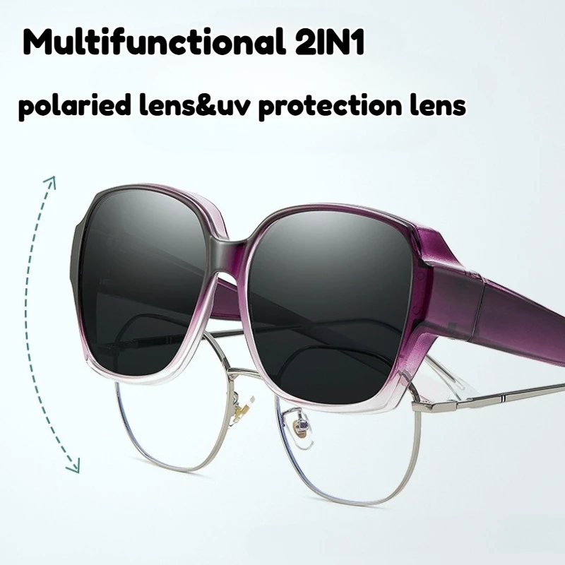 

Sunscreen Myopia Glasses Set of Sunglasses Driving Driving Travel Outdoor UV Protection Large Frame Polarized Sunglasses