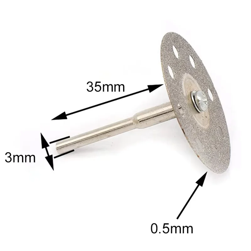 10 PZ 20mm Ruote da taglio diamantate Dischi da taglio Utensili rotanti Dischi abrasivi per pietra Vetro Piastrelle ceramiche Metallo Utensile da taglio per legno