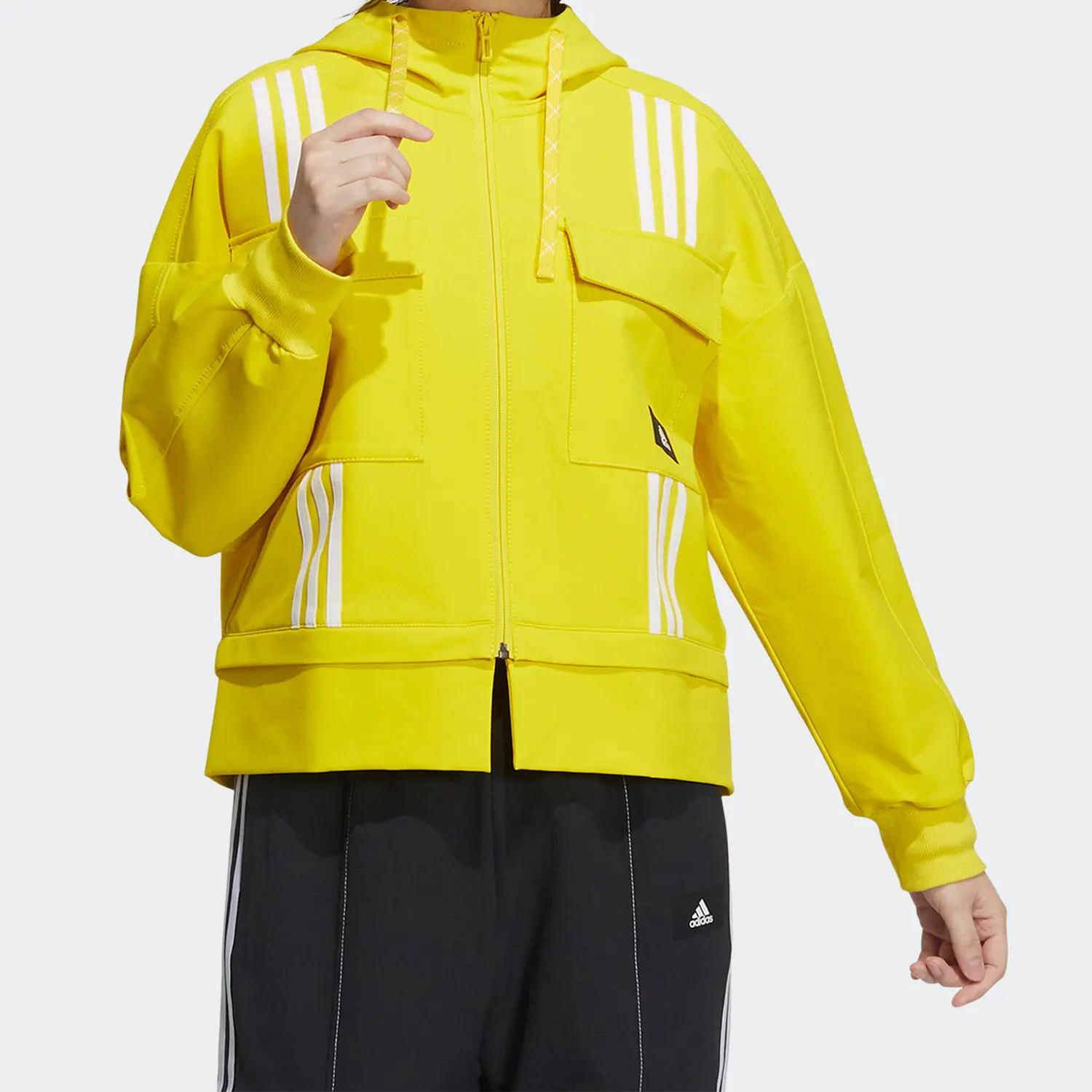 

Adidas genuine seasonal new women's sports hooded workwear jacket GP0627