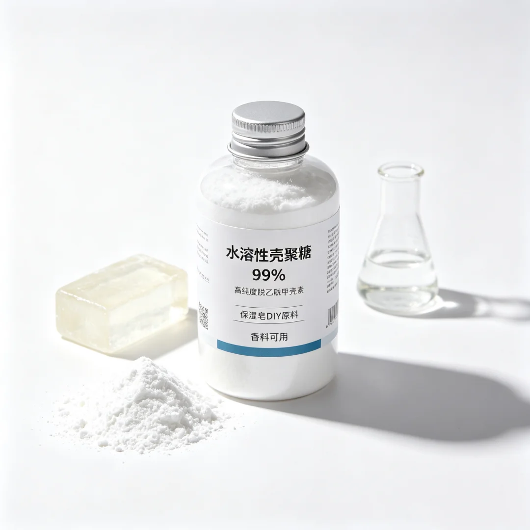Splymczen DIY Soap Cosmetic Material Water Soluble Chitosan 99% High Purity Deacetylated Chitin Moisturizing Soap Making