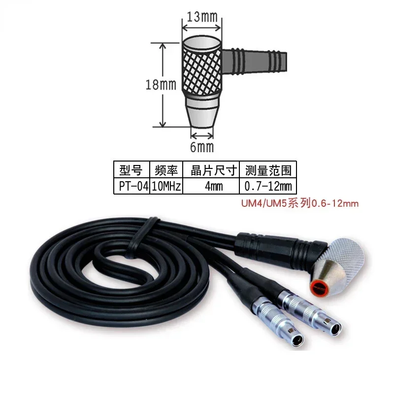 Suitable for Ultrasonic Thickness Gauge Pt08 Probe Transducer Tc510/Pt06/Pt04 Small Diameter Tube Probe