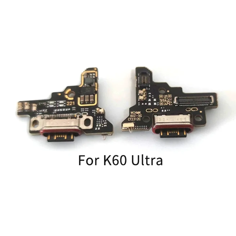 For Redmi K60 K60Pro K60Ultra K60E USB Charging Board Dock Port Flex Cable Repair Parts