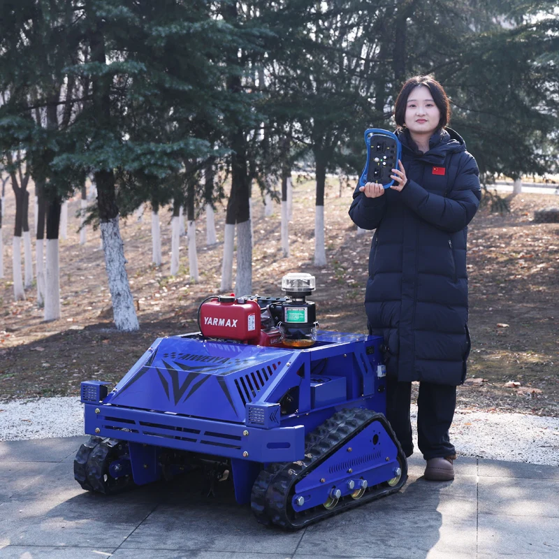 Customized Remote Control Lawn Mower RC Crawler All Terrain Slope Mowing Machine Tracked Radio Controlled Grass Cutter Robotic M