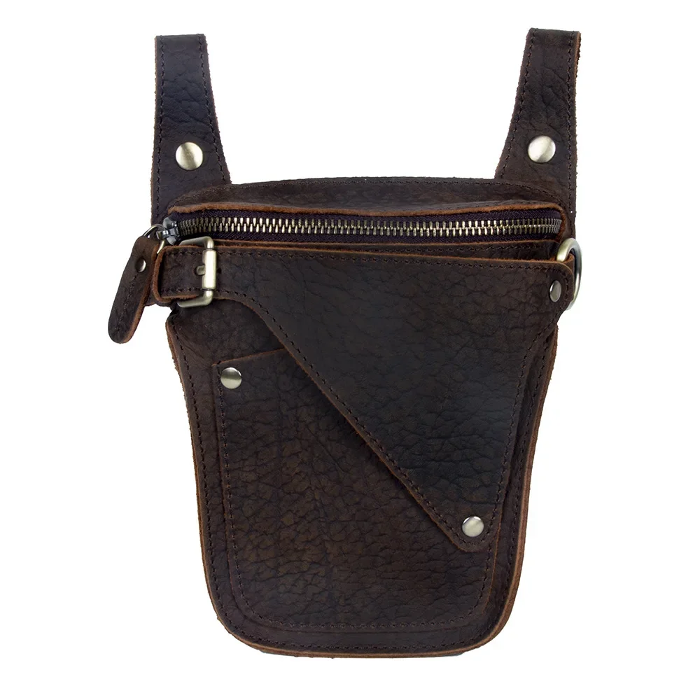 Genuine Leather Waist Pack for Men, Vintage Crazy Horse Sling Bag