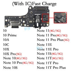 Usb Dock Charger Connector for Xiaomi Redmi Note 11 11S 11E 10 10C 10X 10T 11T Prime Pro Plus + 4G 5G Charging Board Flex Ports