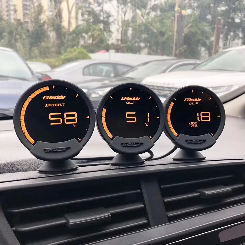 Premium High Quality 7-Color LCD HUD Boost Water&Oil Temp Oil Press RPM Fuel Press Air/Fuel Ratio EGT Gauge Greddi Sirius