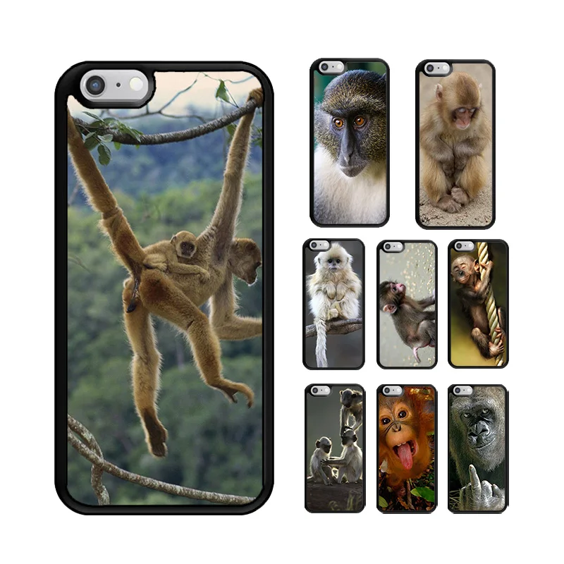 Phone Cover Case for iPhone 6 6S 7 8 PLUS X XS XR 11 12 13 MINI 14 15 PRO MAX Rubber Silicone CUTE ORANGUTAN monkey BABY