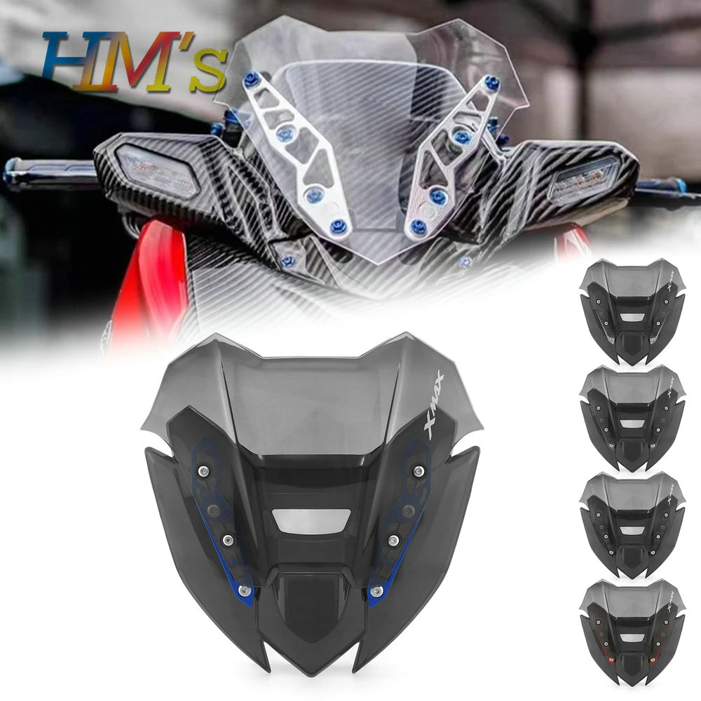 

Racing Windshield Mini Sport PC Windscreen CNC Aluminum Bracket For Yamaha XMAX250 XMAX300 2023 2024 Motorcycle Accessories