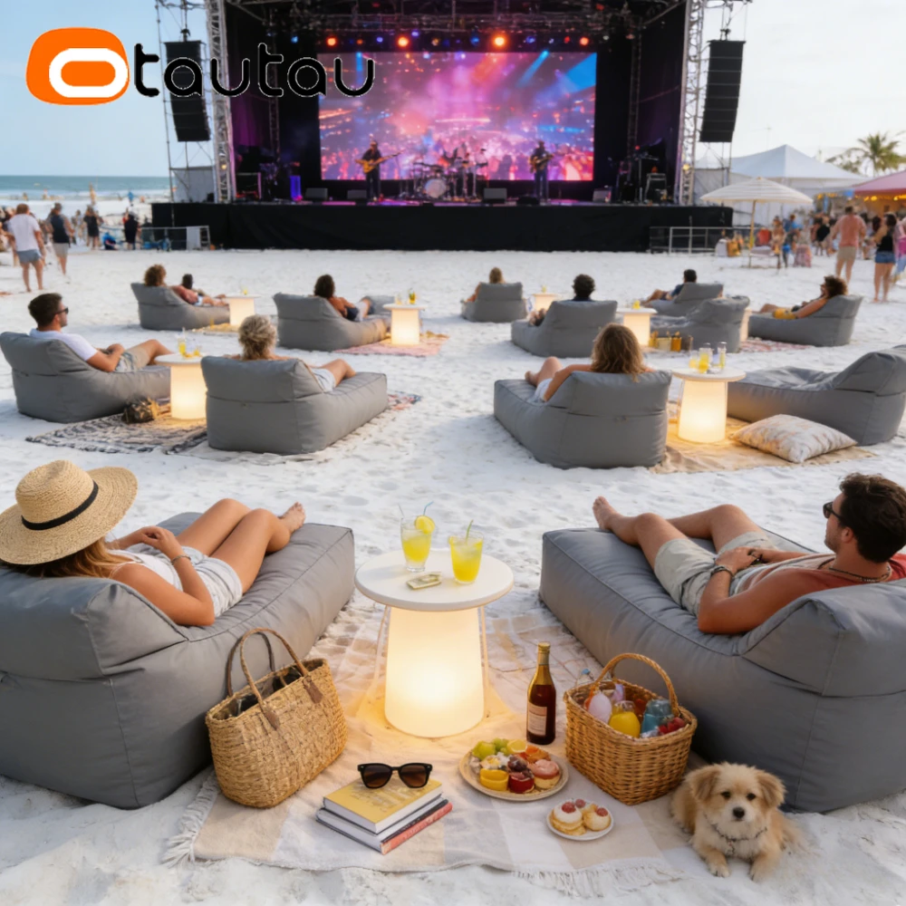 OTAUTAU Outdoor Garden Bean Bag Lounger Cover Swim Pool Beach Pouf Cover SF482【No Filler ! Need To Buy Filler By Yourself !】 view 6