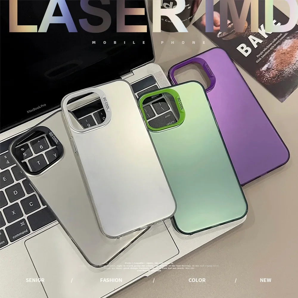 

Color Gradient Laser Phone Case for iPhone 14 Pro 15 ProMax XS XR 7 8 Plus 11 12 13 14 15 Pro Max 13 ProMax Case