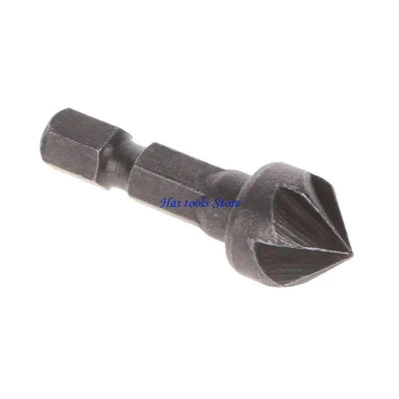 X37e countersink bor bit set 6 bergalur countersink 1/4inch hexagonal handle tool