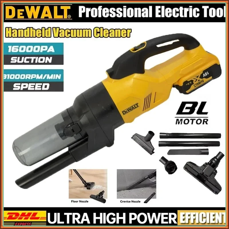 

Dewalt Cordless Handheld Vacuum Cleaner for Home and Car Ideal for Hardwood and Carpet Floors For Dewalt Battery