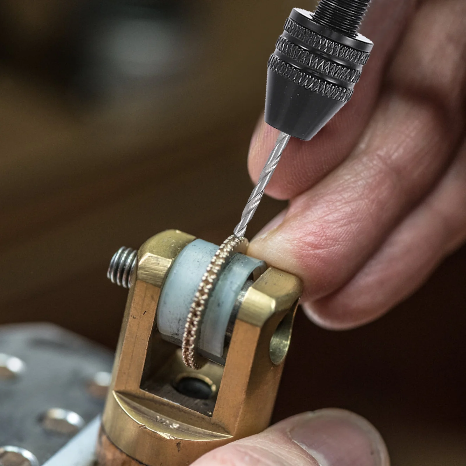 

1Set Hand Drill Pen Size Pin Vise Adjustable Rotary Tool Kit for Wood Plastic DIY Projects Manual Work Tool Pin Vise Hand Drill