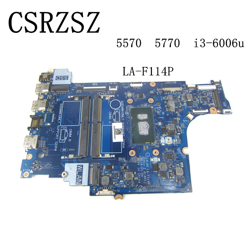 

For Dell inspiron 5570 5770 Laptop motherboard with i3-6006u CPU CAL60 LA-F114P Test work