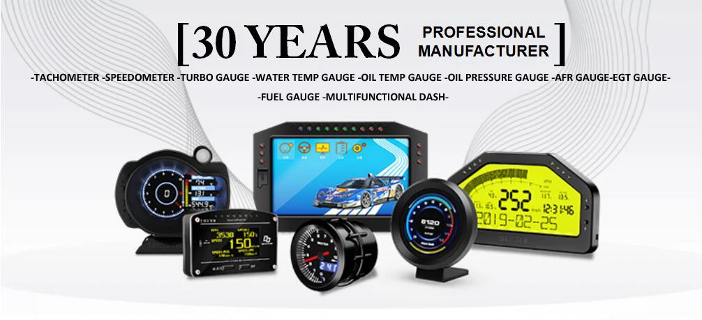 SincoTech 6.5 ''Waterdichte Digitale 9in1 Race Dash 908 Speed Tacho EGT AFR Water Temp Boost Oliedrukmeter Sensor Kit