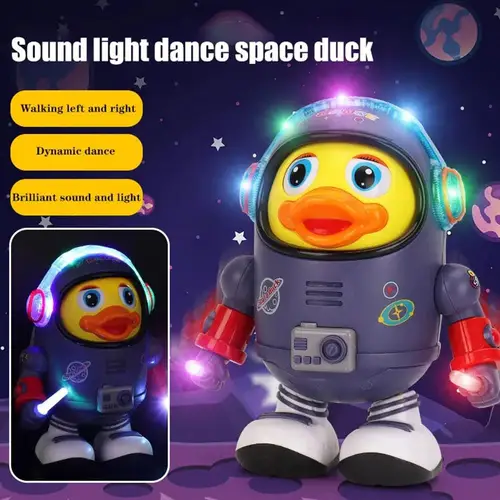 Imagen 2 del producto Juguete de pato para bebé, juguete interactivo Musical eléctrico con luces y sonidos, Robot de baile, elementos espaciales para bebés, regalos para niños