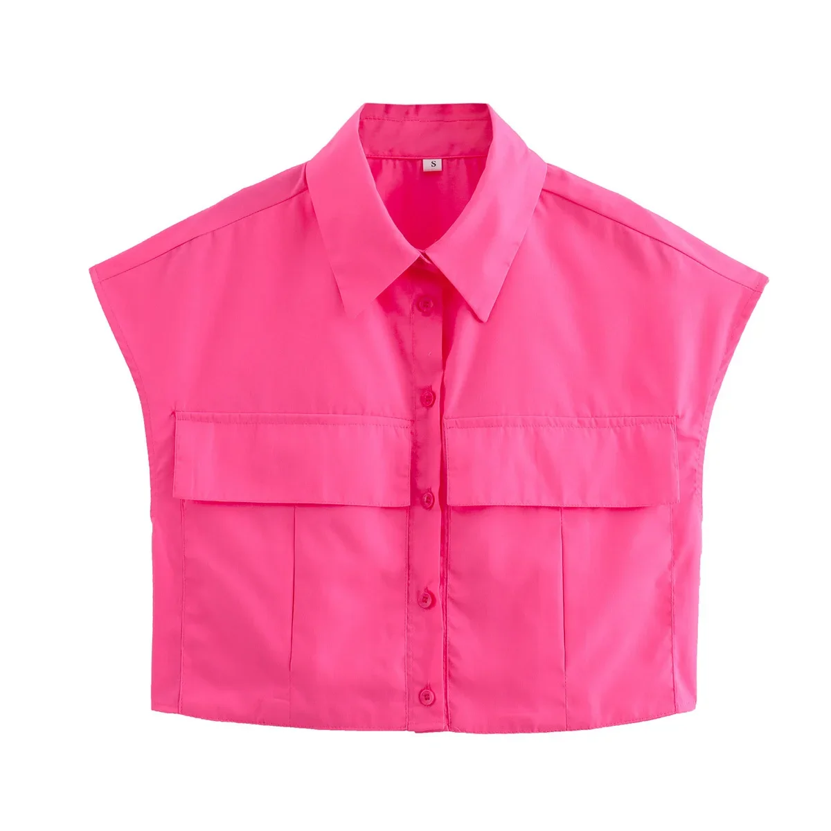 Camiseta básica de algodón para mujer, camisa informal con cuello en V, manga corta, color liso