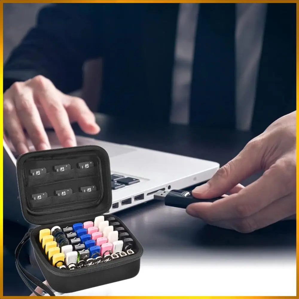 

USB Flash Drive Case SD Card Storage Case Holder Dustproof Portable USB Carrying Bag Shockproof Electronic Accessories Organizer