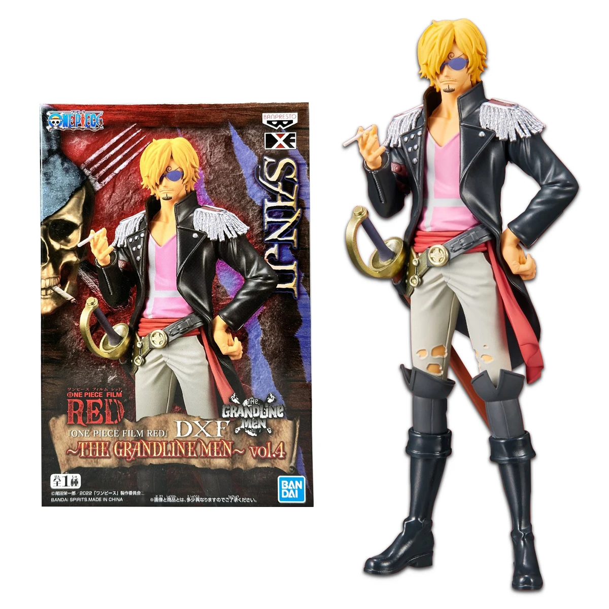 Anime One Piece Sanji FILM RED Men of the Grand Line Black Suit Zoro Aciton Figure Monkey D. Luffy Collection Toy Gift 17CM