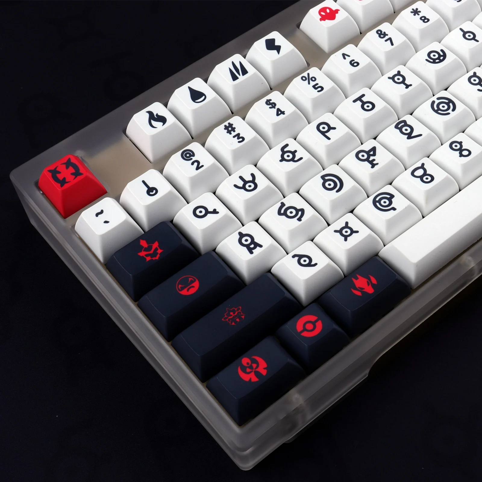 Imagem -03 - Teclado Mecânico Keycap para mx Switch Unown Keycaps Perfil Kca Pbt Sublimação Dye Iso Enter 61 64 75 84 87 96 980 143 Chaves