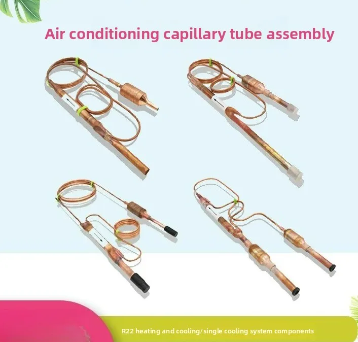 1-5P Air Conditioner Capillary Tube Throttle Kit with Check Valve Filter for R22 Refrigeration System