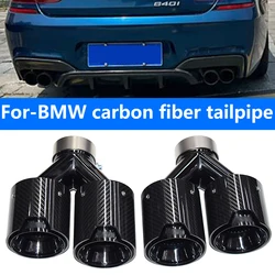 For BMW 535i F10 F11 640i Dual Exhaust Tip Upgrade M5 M6 Look Quad Tailpipe Stainless Steel Muffler Exhaust System Tips Nozzle