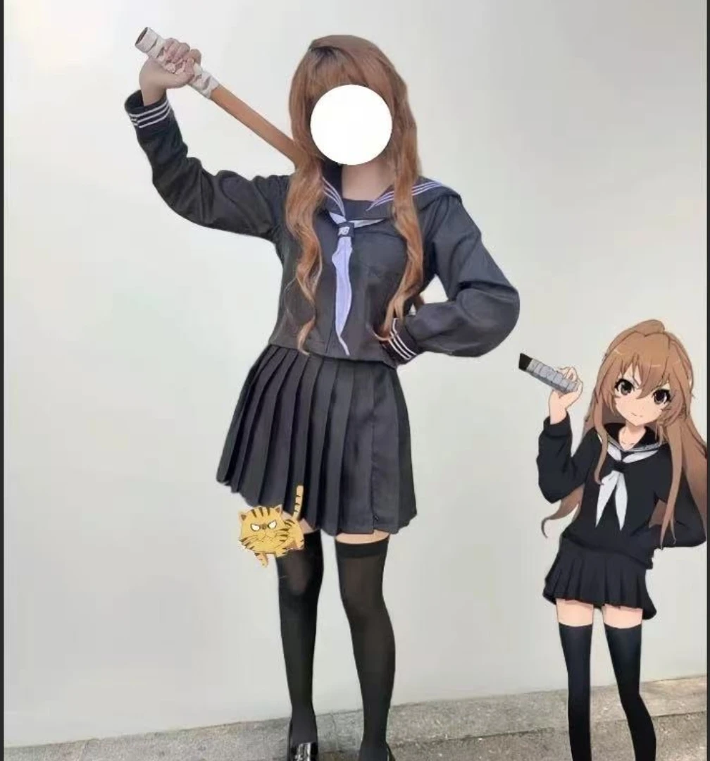 

Japanese Style Cosplay Sailor Uniform - 3-Black Collar Lines Student Academy Outfit Set