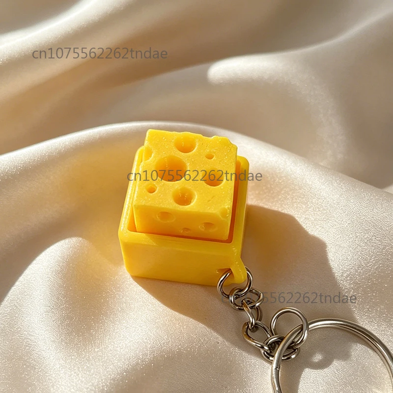 Cake Dessert Shape Keycap Clicker Keychain, 3D Printed