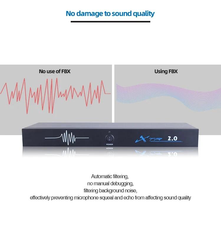 for Feedback for XTR 2.0 Professional processor audio system digital signal feedback suppressor